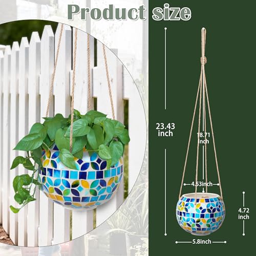 Ceramic Hanging Planter (Blue)
