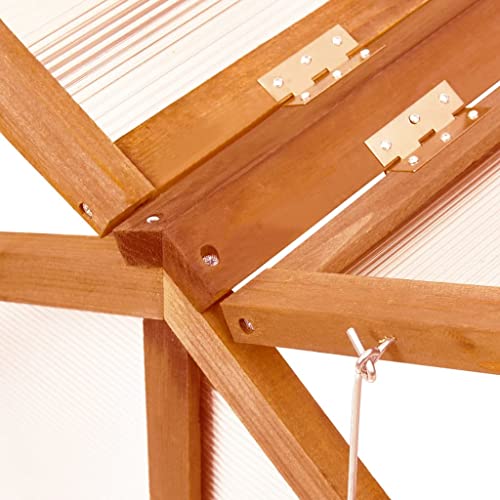 Firwood Garden Portable Wooden Greenhouse (44.8"x31.4"x19.6"/Brown)