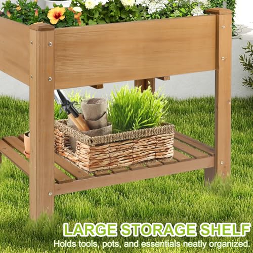 Raised Garden Bed with Legs (33.5" x 18" x 30")