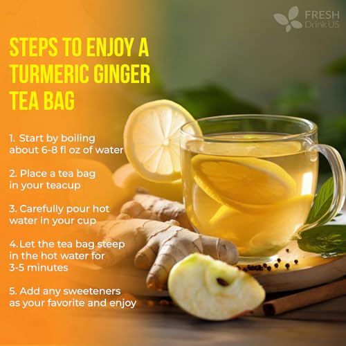 Premium 210 Ginger Turmeric Tea Bags (210 Tea Bags)