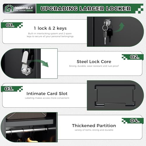 Metal Loker with 1 Doors (Black / 1 doors)