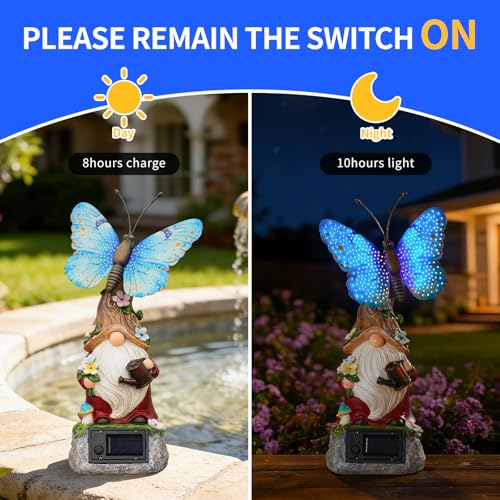 Garden Gnome Statues Solar (Gnome-Blue)
