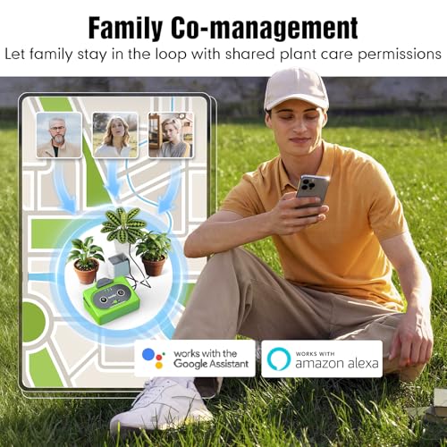 Direct WiFi Connection Smart Auto Plant Waterer Indoor Drip Irrigation System Kit Local Storage Memory (green-WiFi / Direct WiFi APP Control)