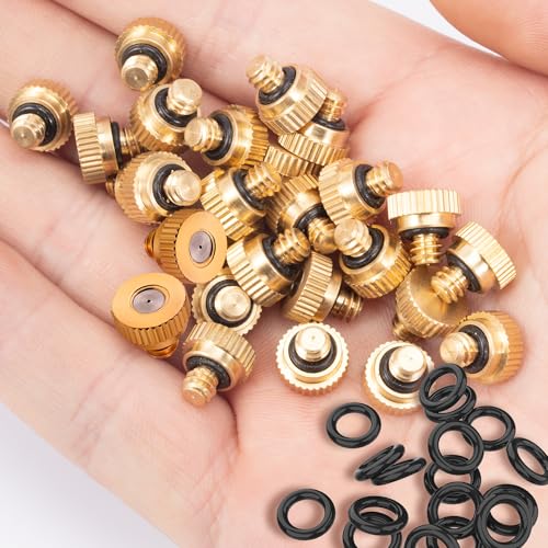 20 Pack Brass Misting Nozzles 10 (20pc 0.3mm-Misting Nozzle With O Ring)
