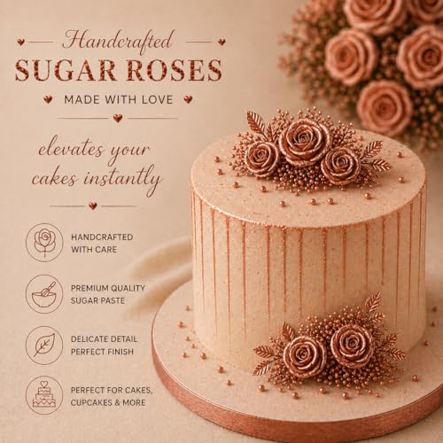 Metallic Edible Copper Roses (Copper)