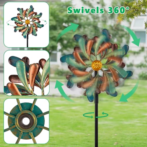 Wind Spinners Outdoor (Green Brown-13.2”)