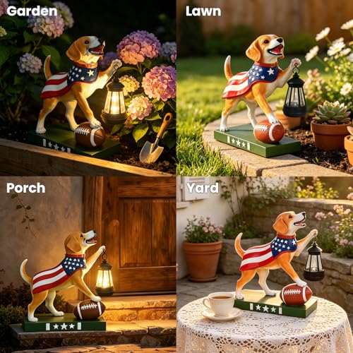 Solar Dog Garden Statues with Clearance Lights (Dog)