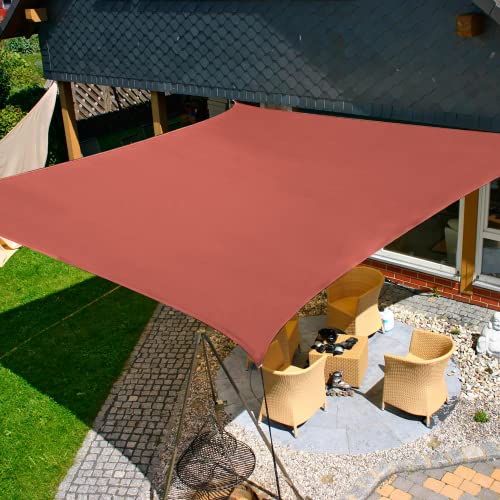 10'x10' Sun Shade Sail Rust Red Curved Square (Rust Red / 1 0' X 1 0')
