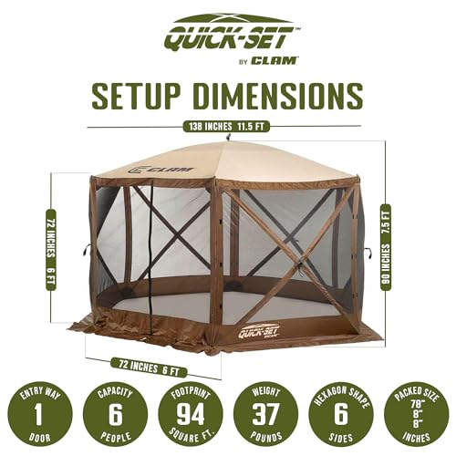 Quick Set Escape 11.5' Screen Tent (Brown)
