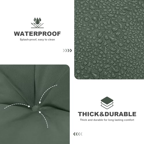 Porch Swing Cushions (Dark Green / 40x 40 inches)