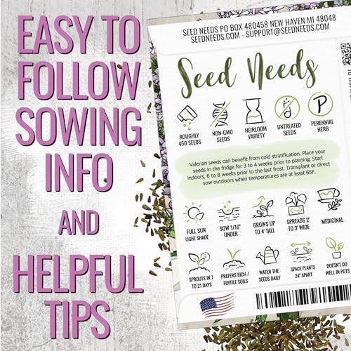 Valerian Seeds to Plant Heirloom Non (2 Packs)