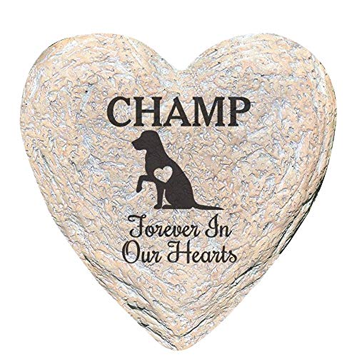Engraved Assorted Animals with Heart Memorial Heart Garden Stone
