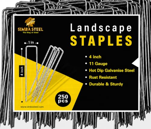 125 Pack x 4 Inch Landscape Staples Galvanised (4 Inch)