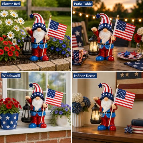 Solar Patriotic Gnome Statue (Patriotic Gnome)