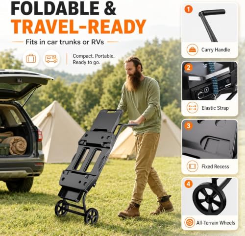 42.5" x 13.3" Outdoor Foldable Grill Stand for Ninja Woodfire Grill (31 IN.)