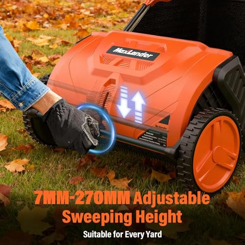 21 Inch Push Lawn Sweeper (Bright orange)