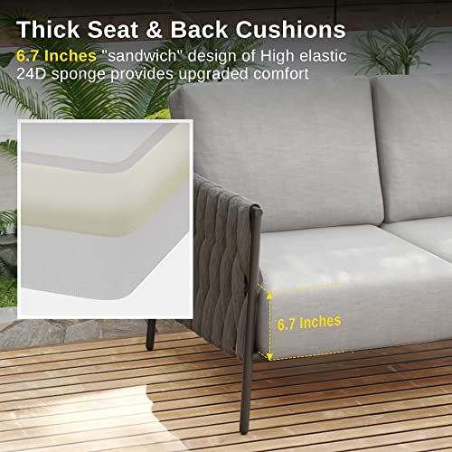 Life Chatter Loveseat (Earth Black & Misty Grey / Loveseat)