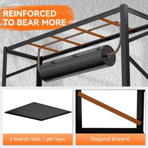 4 Tier Heavy Duty Garage Shelving (4T 71" W × 24" D × 71" H)