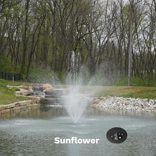1.75 HP Floating Fountain & Aerator for Ponds and Lakes with 100 ft Cord (1.75 HP Pump-100' Cord / White Lights)
