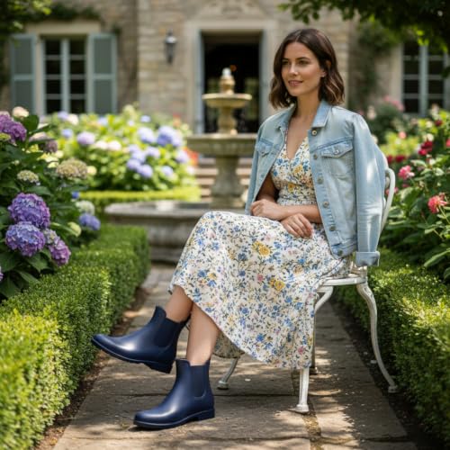 Women's Ankle Rain Boots Waterproof Chelsea Boots