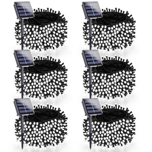 Solar Christmas Lights Outdoor (6 PACK / Cool White)