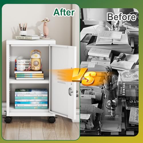 Metal Mobile File Cabinet with Lock