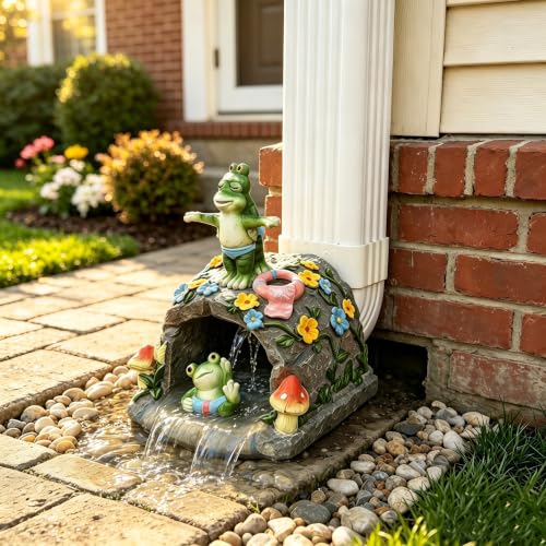 Titanic Frog Splash Block for Gutter Downspout (Frogs-titanic)