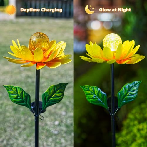 Solar Flowers Wind Spinners Outdoor