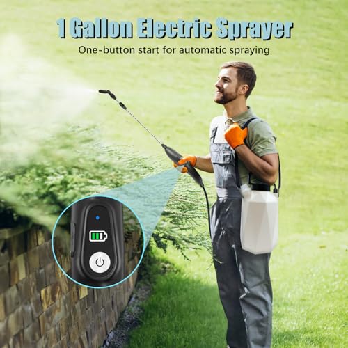 1 Gallon Battery Powered Sprayer (1 Gallon / Beige white)