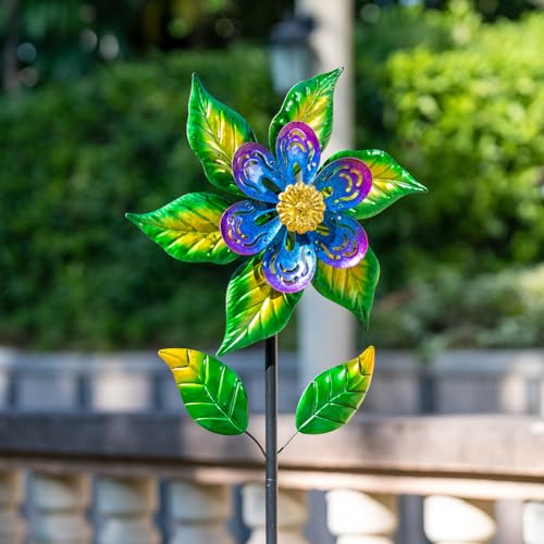 Wind Spinners Outdoor (13‘’Green Flower)