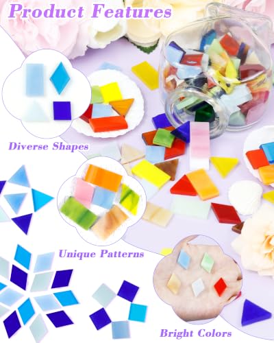 260g Glass Mosaic Tiles for DIY