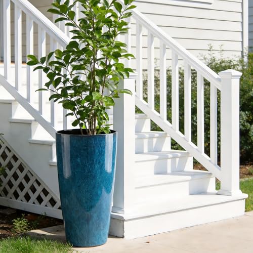 21 inch Tall Planter (Deep Blue)