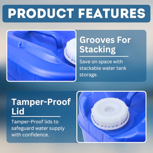 5 Gallon Stackable Water Storage Containers