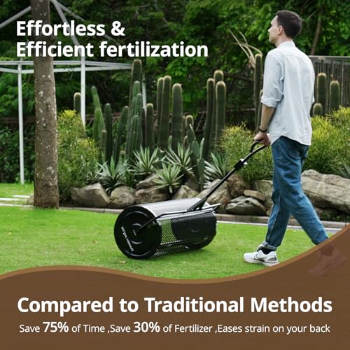 Compost Spreader 44 Inch Towable Peat Moss Spreader (44 Inch)
