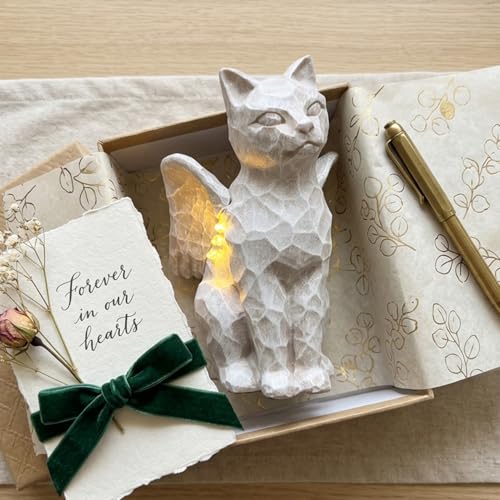 Solar Angel Cat with LED Lights (Cat With Wings / 1-piece)