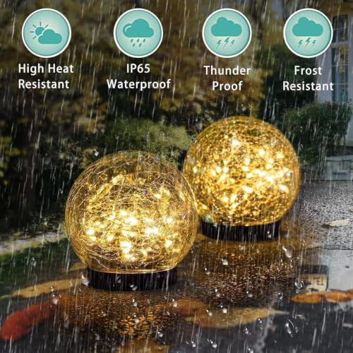 12 Pack 3.9" Solar Garden Lights Outdoor Waterproof (12 Pack / Warm White)