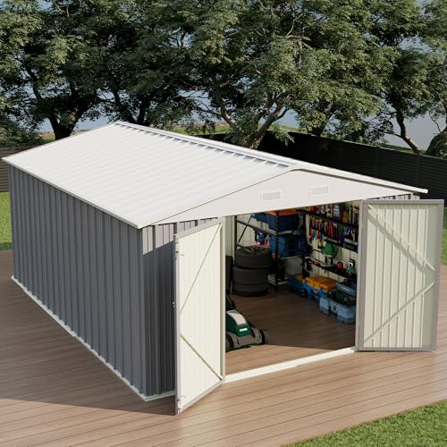 10x12 FT Outdoor Storage Shed (Gray / 10x12 FT)