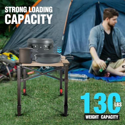 Folding Camping Square Table (Gold / Small)