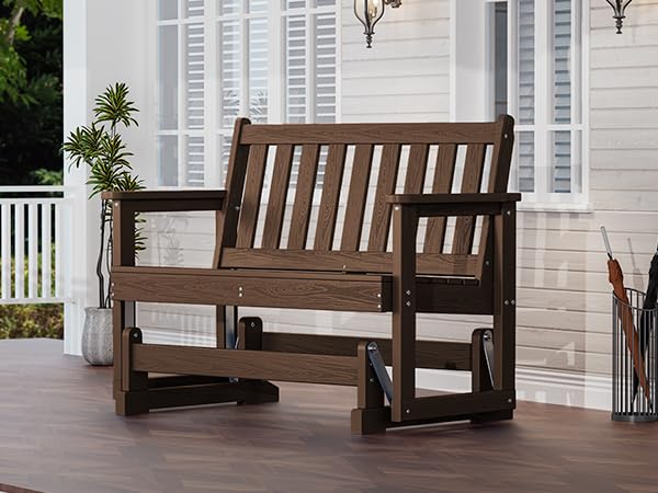 2 Person Glider Bench (Coffee / 1 Pack)