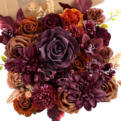 Fall Artificial Flowers (Burgundy)