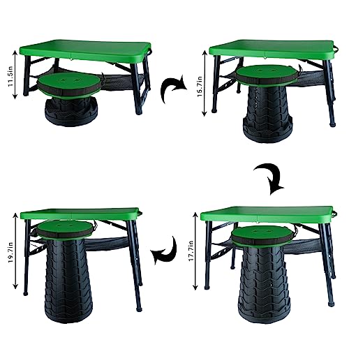 Small Folding Table and Stool (Green)