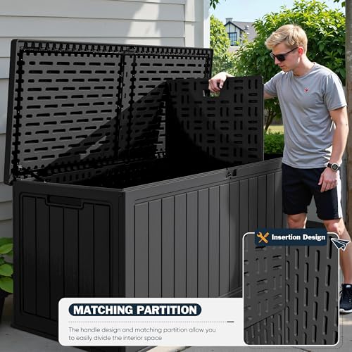 260 Gallon HDPE Outdoor Storage Box (260 Gallon / Black)