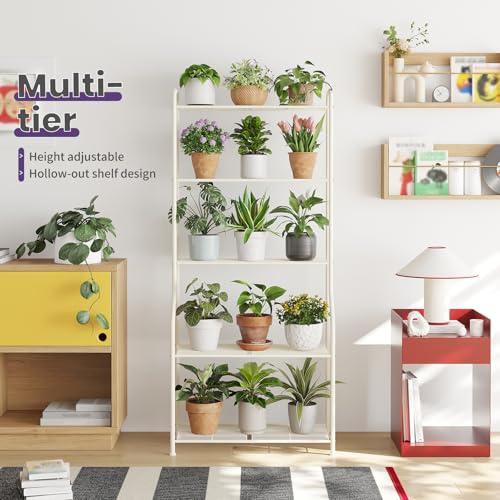 5 Tier Corner Plant Stand (Cream / 5 Tier)
