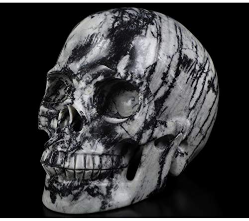 5.0" Black Picasso Crystal Skull (5.0 Inches Black Picasso Jasper)