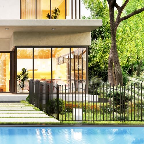 Garden Metal Fence 32" H x 22.5'L Decorative Dog Outdoor Yard Panels (32 in(H))