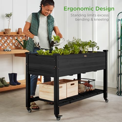 Raised Garden Bed 48x24x32 (Black / 48x24x32in)