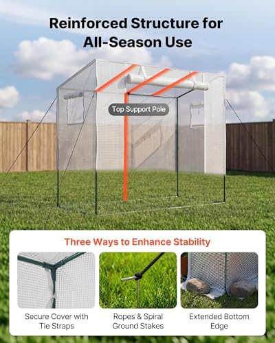 Walk in Greenhouse (White / 6.4x2.5x5.5 ft)