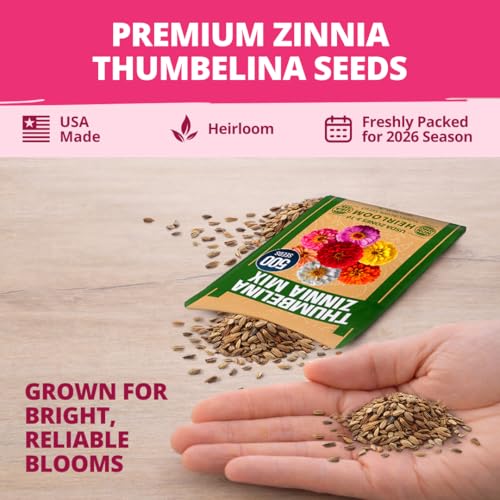 Thumbelina Dwarf Zinnia Seeds