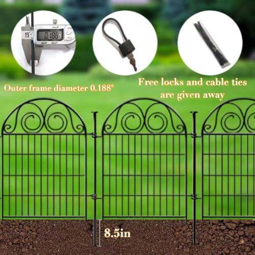 Tall Garden Fence with Gate (20 Count)