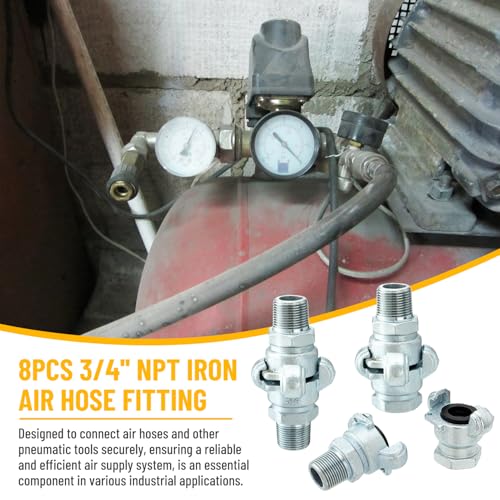 8PCS 3 4'' NPT Iron Air Hose Fitting (3/4 inch)